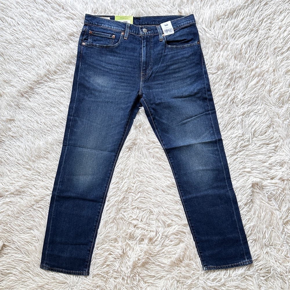 NWT Mens Levis Medium Wash 502 Taper Stretch Flex Eco Performance Size 34 x 30